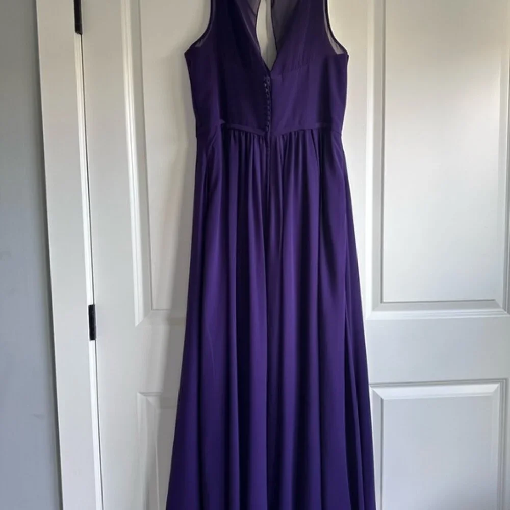 DaVinci Bridesmaids | Eggplant Purple Formal Gown Style# 60385 Dress | Size 16 - Picture 6 of 16